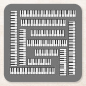 Piano Keys Rechteckiger Pappuntersetzer (Vorderseite)