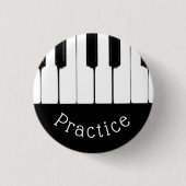 Piano Keys, Schwarz und Weiß, "Übung" Button (Vorderseite)