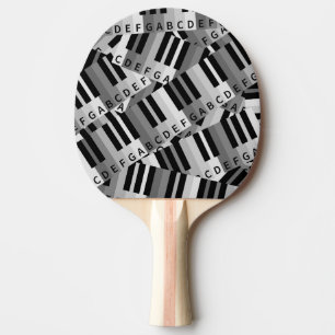 Piano Keys Schwarz-Weiß Muster Tischtennis Schläger