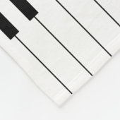 Piano Keys Sky Blau und schwarz Zebra Print Fleecedecke (Ecke)