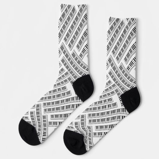 Piano Keys Socken (Linkes Detail)