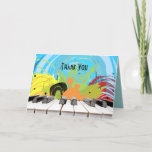 PIANO KEYS & STARS Bar Bat Mitzvah Danke Karte<br><div class="desc">WILLKOMMEN!! Ich kann Ihnen persönlich bei Ihrer Bestellung behilflich sein! Frag mir alles! ALLES ist anpassbar! Alle meine Designs sind One-OF-A-KIND Originalkunstwerke, die von mir entworfen wurden! Sie können sie nur hier finden! Die meisten werden mit Adobe Illustrator oder Adobe Fotoshop erstellt. Andere sind einzigartige handbemalte Gegenstände in Aquarell, Gouache...</div>