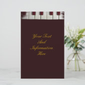 Piano Keys Stationery Briefpapier (Stehend Vorderseite)
