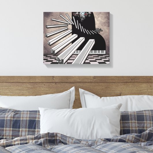 Piano Keys Surreal Music Fantasy Leinwanddruck (Insitu (Schlafzimmer))