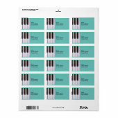Piano Keys TEMPLATE Adressaufkleber (Vorne)