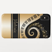 Piano Keys und Gold Musiknoten Galaxy Fall Case-Mate iPhone Hülle (Rückseite (Horizontal))