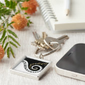 Piano Keys und Gold Musiknotens Schlüsselanhänger (Seite)