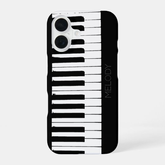Piano Keys | Vertical | Customizable iPhone 16 Hülle (Rückseite)