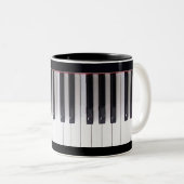 Piano Keys von Leslie Harlow Zweifarbige Tasse (VorderseiteRechts)