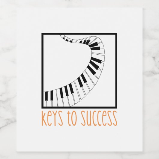 Piano Keys Weinetikett (Einzelnes Label)