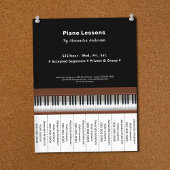 Piano Lessons Tear Off Strips Flyer