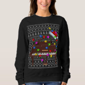 Piano Lighting Xmas Sweater Ugly Piano Weihnachten Sweatshirt (Vorderseite)