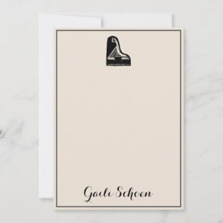 PIANO LOGO PERSONALISIERT Flat Stationary Karte