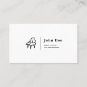 Piano-Logo - Visitenkarten Visitenkarte (Rückseite)