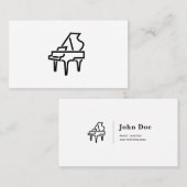 Piano-Logo - Visitenkarten Visitenkarte (Vorne/Hinten)