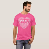 Piano Lover Heart Gift Pianist Gifts Piano Teacher T-Shirt (Vorne ganz)