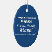Piano macht mich glücklich keramik ornament (Rechts)