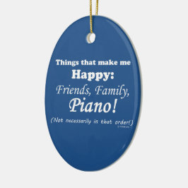 Piano macht mich glücklich keramik ornament