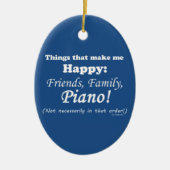 Piano macht mich glücklich keramik ornament (Vorne)