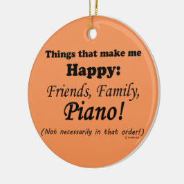 Piano macht mich glücklich keramikornament