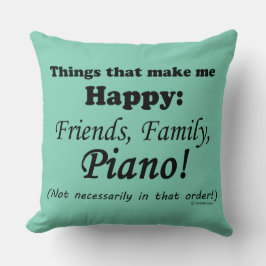 Piano macht mich glücklich kissen