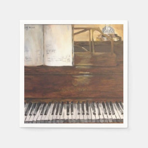 Piano-Malpapier Napkins von Willowcatdesigns Serviette