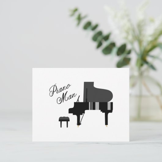 Piano Man Postkarte (Stehend Vorderseite)