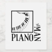 Piano Man Weinetikett (Einzelnes Label)