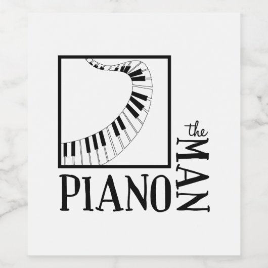 Piano Man Weinetikett (Einzelnes Label)