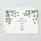 Piano mit eleganten Aquarellfarben Einladung (Rückseite)