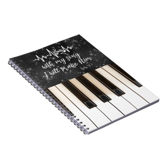 PIano mit Psalms Scripture Notizblock (Rechte Seite)
