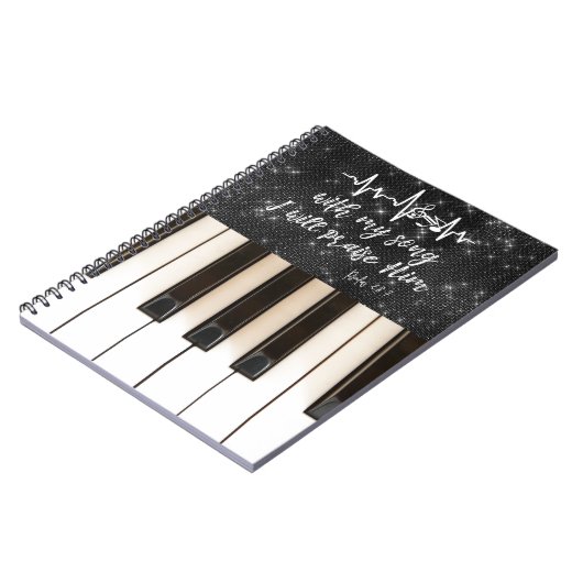 PIano mit Psalms Scripture Notizblock (Linke Seite)