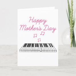 Piano Mother's Day Pianist Musician Dankeskarte