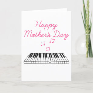 Piano Mother's Day Pianist Musician Dankeskarte