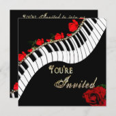 Piano/Mujsical Einladung - Mehrzweck (Vorne/Hinten)