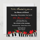 Piano/Mujsical Einladung - Mehrzweck (Rückseite)