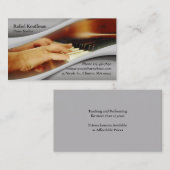 Piano Music Business Card Visitenkarte (Vorne/Hinten)