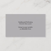 Piano Music Business Card Visitenkarte (Rückseite)