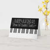 Piano Music Happy Birthday Karte (Gelbe Blume)