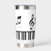 Piano Music Notes Script Name Custom Thermobecher (Rechts)
