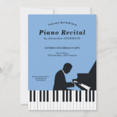 Piano Music Recital Invitation Einladung (Vorderseite)