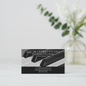 Piano Music Teacher Einfache Klassik Visitenkarte (Stehend Vorderseite)