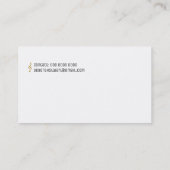 Piano Music Teacher Elegante Visitenkarte (Rückseite)