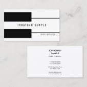 Piano Music Teacher Instructor Elegant Modernes Visitenkarte (Vorne/Hinten)