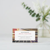 Piano Music Teacher | Unique Visitenkarte (Stehend Vorderseite)