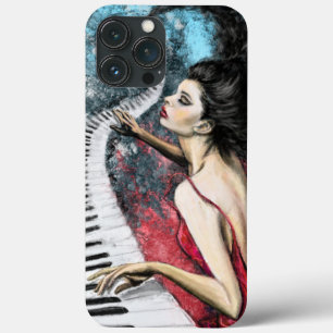 Piano Music Woman iPhone Case