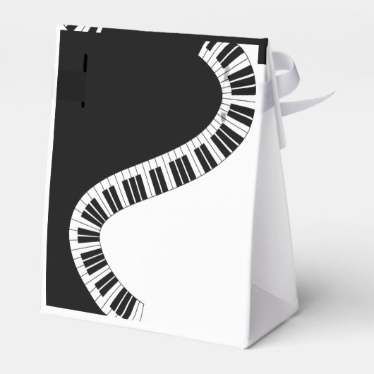 Piano Musical Favor Box Geschenkschachtel (Rückseite)