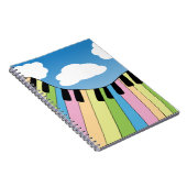 Piano Musical Instrument Sky Clouds Notizblock (Rechte Seite)