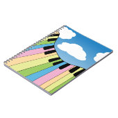 Piano Musical Instrument Sky Clouds Notizblock (Linke Seite)
