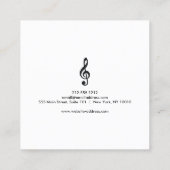Piano Musician Visitenkarte mit Musiknote (Rückseite)